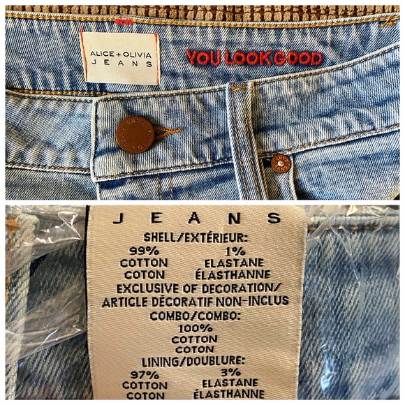 Alice + Olivia Patchwork Good High Rise Floral Denim Jeans Mini Skirt - Picture 14 of 16